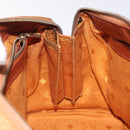 MCM Logogram Vicetos Hand Bag PVC Leather Brown Gold Auth 126915-17