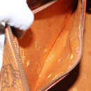 MCM Logogram Vicetos Hand Bag PVC Leather Brown Gold Auth 126915-19