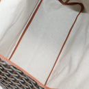 GOYARD Herringbone Saint Louis PM Tote Bag PVC Leather Black Brown Auth 126920M-14