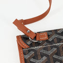 GOYARD Herringbone Saint Louis PM Tote Bag PVC Leather Black Brown Auth 126920M-19