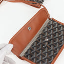 GOYARD Herringbone Saint Louis PM Tote Bag PVC Leather Black Brown Auth 126920M-21