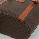 CELINE Macadam Canvas Shoulder Bag PVC Brown Gold Auth 126921-9