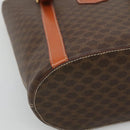 CELINE Macadam Canvas Shoulder Bag PVC Brown Gold Auth 126921-14