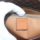 CELINE Macadam Canvas Shoulder Bag PVC Brown Gold Auth 126921-18