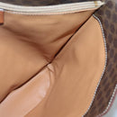 CELINE Macadam Canvas Shoulder Bag PVC Brown Gold Auth 126921-19