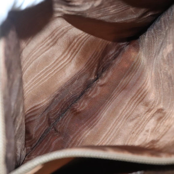 CELINE Macadam Canvas Shoulder Bag PVC Brown Gold Auth 126921