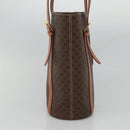 CELINE Macadam Canvas Shoulder Bag PVC Brown Gold Auth 126921-3