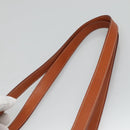 CELINE Macadam Canvas Shoulder Bag PVC Brown Gold Auth 126921-8