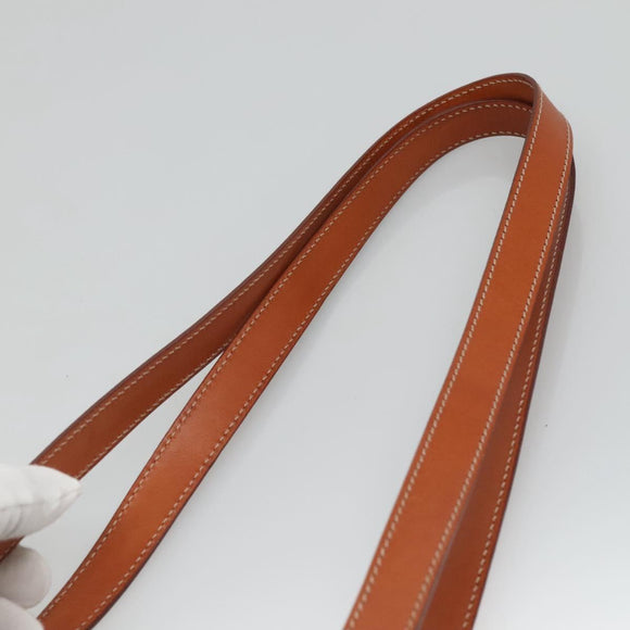 CELINE Macadam Canvas Shoulder Bag PVC Brown Gold Auth 126921