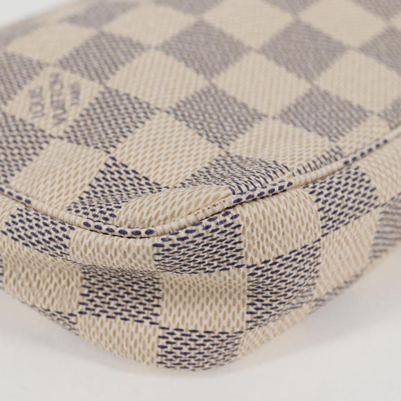 LOUIS VUITTON Damier Azur Pochette Accessoires Pouch N51986 LV Auth 126926V