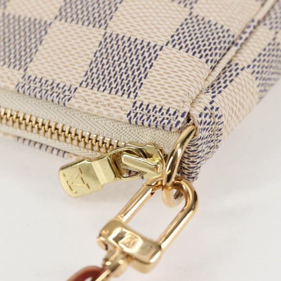 LOUIS VUITTON Damier Azur Pochette Accessoires Pouch N51986 LV Auth 126926V