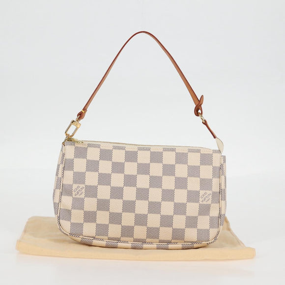 LOUIS VUITTON Damier Azur Pochette Accessoires Pouch N51986 LV Auth 126926V