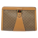 GUCCI Micro GG Supreme Web Sherry Line Bag PVC Beige 156 01 032 Auth 126935-2
