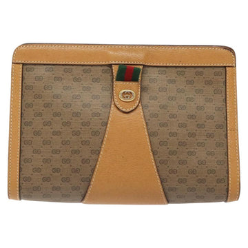 GUCCI Micro GG Supreme Web Sherry Line Bag PVC Beige 156 01 032 Auth 126935 - 0
