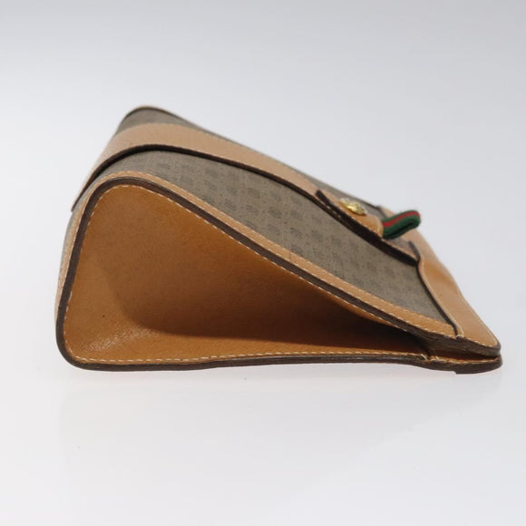 GUCCI Micro GG Supreme Web Sherry Line Bag PVC Beige 156 01 032 Auth 126935