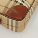 Burberrys Nova Check Business Bag PVC Beige Gold Auth 126937-16