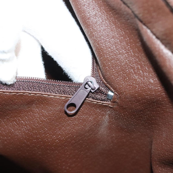 Burberrys Nova Check Business Bag PVC Beige Gold Auth 126937