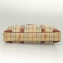 Burberrys Nova Check Business Bag PVC Beige Gold Auth 126937-5