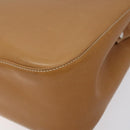 Salvatore Ferragamo Gancini Shoulder Bag Leather Brown Silver Auth 126938-9