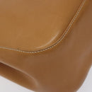 Salvatore Ferragamo Gancini Shoulder Bag Leather Brown Silver Auth 126938-16
