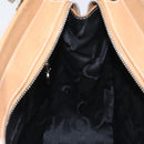 Salvatore Ferragamo Gancini Shoulder Bag Leather Brown Silver Auth 126938-18