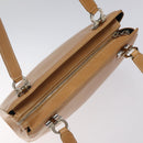 Salvatore Ferragamo Gancini Shoulder Bag Leather Brown Silver Auth 126938-6