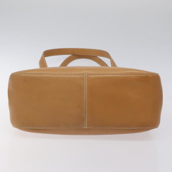 Salvatore Ferragamo Gancini Shoulder Bag Leather Brown Silver Auth 126938