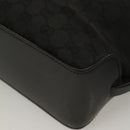 GUCCI GG Canvas Hand Bag Black Silver 107757 Auth 126939-11