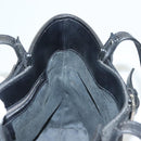 GUCCI GG Canvas Hand Bag Black Silver 107757 Auth 126939-16