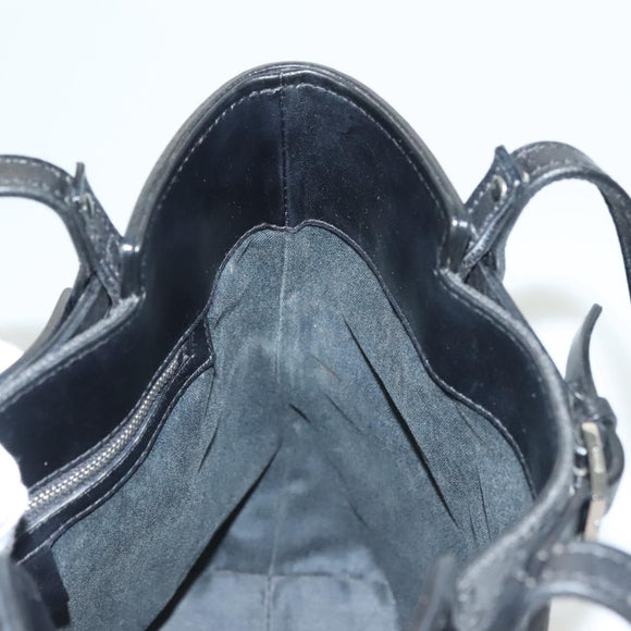 GUCCI GG Canvas Hand Bag Black Silver 107757 Auth 126939