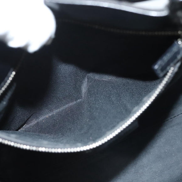 GUCCI GG Canvas Hand Bag Black Silver 107757 Auth 126939