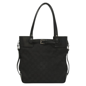 GUCCI GG Canvas Hand Bag Black Silver 107757 Auth 126939 - 0