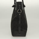 GUCCI GG Canvas Hand Bag Black Silver 107757 Auth 126939-4