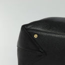 MCM Studs Tote Bag Leather Black Gold Auth 126948-9