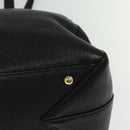 MCM Studs Tote Bag Leather Black Gold Auth 126948-16