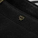 MCM Studs Tote Bag Leather Black Gold Auth 126948-17