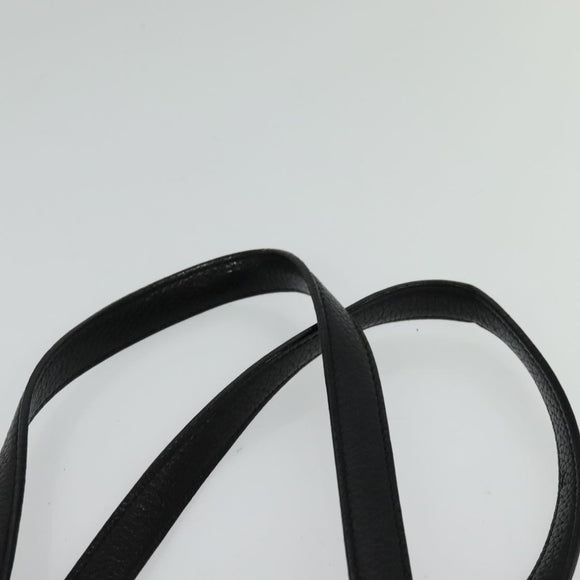 MCM Studs Tote Bag Leather Black Gold Auth 126948