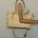 GUCCI GG Canvas Guccissima Abbey Tote Bag Leather Yellow Gold 141470 Auth 126950-20