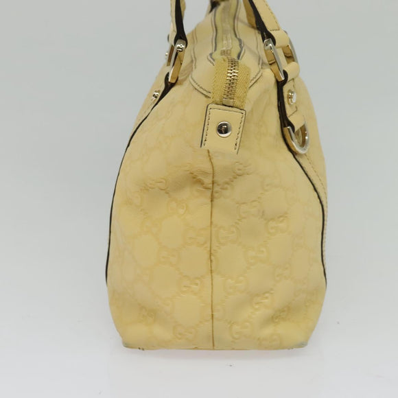 GUCCI GG Canvas Guccissima Abbey Tote Bag Leather Yellow Gold 141470 Auth 126950
