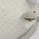 GUCCI Micro GG Supreme Shoulder Bag PVC White Gold 564580 Auth 126953-9