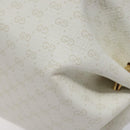 GUCCI Micro GG Supreme Shoulder Bag PVC White Gold 564580 Auth 126953-15