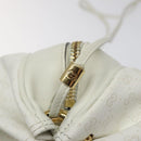 GUCCI Micro GG Supreme Shoulder Bag PVC White Gold 564580 Auth 126953-17