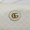 GUCCI Micro GG Supreme Shoulder Bag PVC White Gold 564580 Auth 126953-18