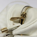 GUCCI Micro GG Supreme Shoulder Bag PVC White Gold 564580 Auth 126953-10