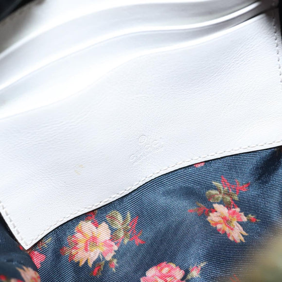 GUCCI Micro GG Supreme Shoulder Bag PVC White Gold 564580 Auth 126953