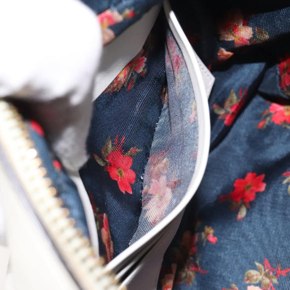 GUCCI Micro GG Supreme Shoulder Bag PVC White Gold 564580 Auth 126953