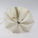 GUCCI Micro GG Supreme Shoulder Bag PVC White Gold 564580 Auth 126953-3