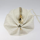 GUCCI Micro GG Supreme Shoulder Bag PVC White Gold 564580 Auth 126953-4