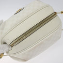 GUCCI Micro GG Supreme Shoulder Bag PVC White Gold 564580 Auth 126953-6