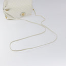 GUCCI Micro GG Supreme Shoulder Bag PVC White Gold 564580 Auth 126953-7